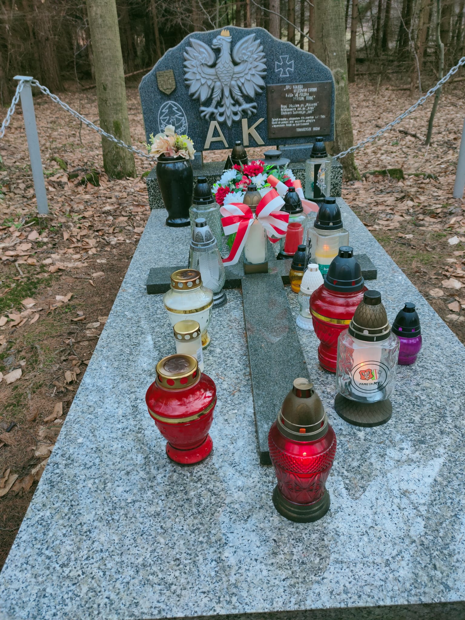 Moggiła zbiorowa w lasach Beskidu Małego